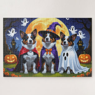 Australische Rinder Hunde Pumpkin Halloween Funny Puzzle