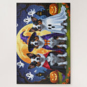 Australische Rinder Hunde Pumpkin Halloween Funny Puzzle (Vertikal)