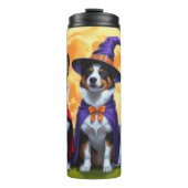 Australische Rinder Hunde Pumpkin Halloween Funny Thermosbecher (Vorderseite)