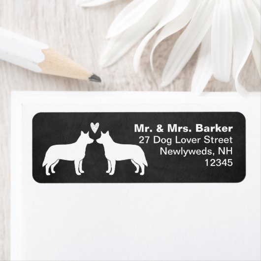 Australische Rinder Hunde Silhouetten Heelers Coup (Insitu)