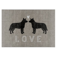 Australische Rinder-Hunde-Silhouetten Liebe