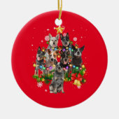 Australische Rinder Hunde Weihnachtshunde Tree Lig Keramik Ornament (Vorne)
