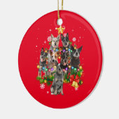 Australische Rinder Hunde Weihnachtshunde Tree Lig Keramik Ornament (Links)
