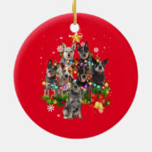 Australische Rinder Hunde Weihnachtshunde Tree Lig Keramik Ornament (Hinten)