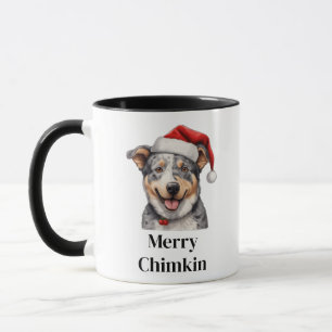 Australische Rinder-Hunde-Weihnachtsmannmütze Weih Tasse