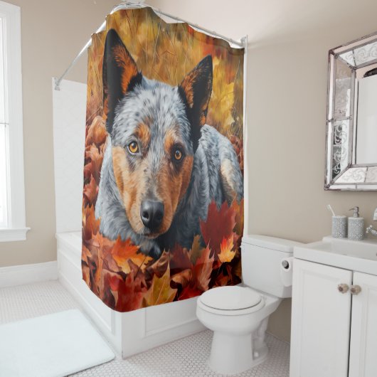 Australische Rinder im Herbst Leaves Fall Inspirie Duschvorhang (Beispiel)