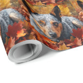 Australische Rinder im Herbst Leaves Fall Inspirie Geschenkpapier (Rolleneckpunkt)