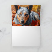 Australische Rinder im Herbst Leaves Fall Inspirie Karte (Innenseite)