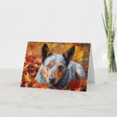 Australische Rinder im Herbst Leaves Fall Inspirie Karte (Vorderseite)