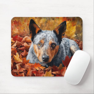 Australische Rinder im Herbst Leaves Fall Inspirie Mousepad