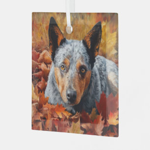 Australische Rinder im Herbst Leaves Fall Inspirie Ornament Aus Glas