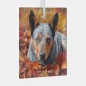 Australische Rinder im Herbst Leaves Fall Inspirie Ornament Aus Glas (Vorderseite Rechts)