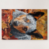 Australische Rinder im Herbst Leaves Fall Inspirie Puzzle (Horizontal)