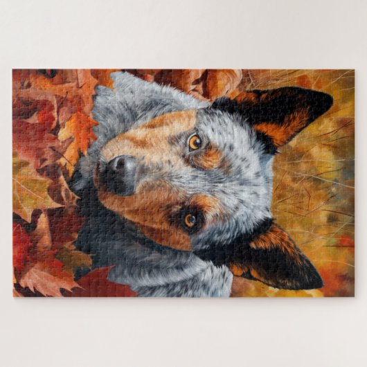 Australische Rinder im Herbst Leaves Fall Inspirie Puzzle (Horizontal)