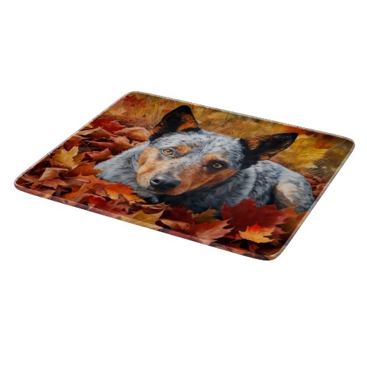 Australische Rinder im Herbst Leaves Fall Inspirie Schneidebrett (Ecke)