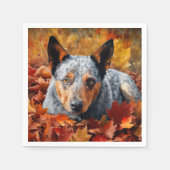 Australische Rinder im Herbst Leaves Fall Inspirie Serviette (Vorderseite)