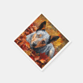 Australische Rinder im Herbst Leaves Fall Inspirie Serviette (Ecke)