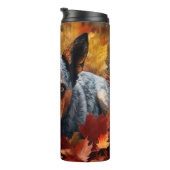 Australische Rinder im Herbst Leaves Fall Inspirie Thermosbecher (Nach rechts gedreht)