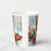 Australische Rinder in Sledge Let it Snow Weihnach Pappbecher (Links)