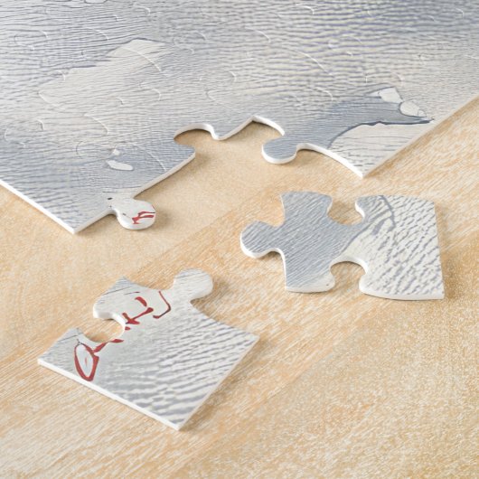 Australische Rinder in Sledge Let it Snow Weihnach Puzzle (Seite)