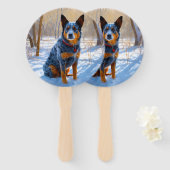 Australische Rinder Let It Snow Weihnachten Fächer (Vorne und Hinten)