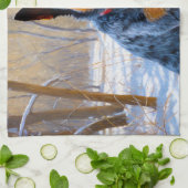 Australische Rinder Let It Snow Weihnachten Geschirrtuch (Gefaltet)