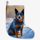 Australische Rinder Let It Snow Weihnachten Kleiner Weihnachtsstrumpf (Vorderseite)