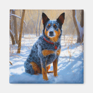 Australische Rinder Let It Snow Weihnachten Magnet