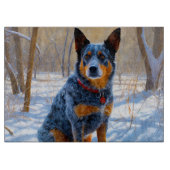 Australische Rinder Let It Snow Weihnachten Schneidebrett (Vorderseite)