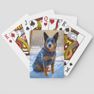 Australische Rinder Let It Snow Weihnachten Spielkarten