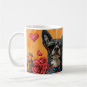 Australische Rinder mit Herz-Rose Valentinstag Kaffeetasse (Links)