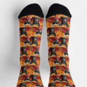 Australische Rinder mit Herz-Rose Valentinstag Socken (Oben)