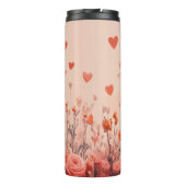 Australische Rinder mit Rose - Valentinstag Thermosbecher (Rückseite)