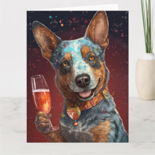 Australische Rinder Neujahrskarte Karte