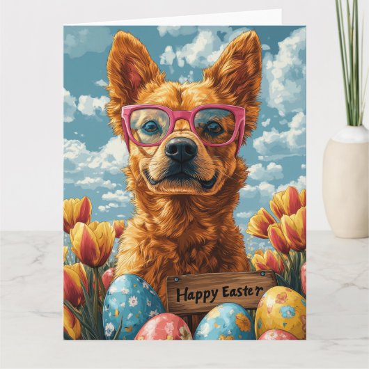 Australische Rinder - Ostereier Karte (Vorderseite)