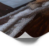 Australische Rinder Snowy Sleigh Weihnachtsdekor Poster (Ecke)