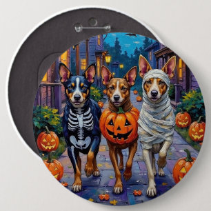 Australische Rinder-Trick-or-Treating zu Halloween Button