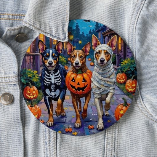 Australische Rinder-Trick-or-Treating zu Halloween Button (Beispiel)