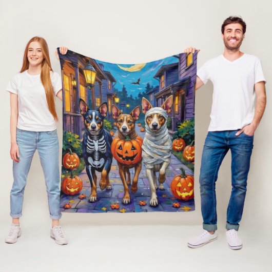 Australische Rinder-Trick-or-Treating zu Halloween Fleecedecke (Beispiel)
