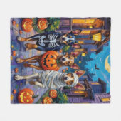 Australische Rinder-Trick-or-Treating zu Halloween Fleecedecke (Vorderseite (Horizontal))