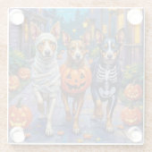 Australische Rinder-Trick-or-Treating zu Halloween Glasuntersetzer (Rückseite)