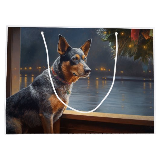Australische Rinder Weihnachts-Kreuzfahrt Pawsome Große Geschenktüte (Rückseite)