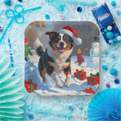 Australische Rinder Weihnachts-Schneeszene Pappteller (Party)