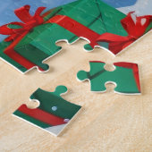 Australische Rinder Weihnachts-Schneeszene Puzzle (Seite)