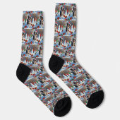 Australische Rinder Weihnachts-Schneeszene Socken (Rechts)