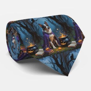 Australische Rinder-Whimsical Halloween-Malerei Krawatte