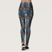 Australische Rinder-Whimsical Halloween-Malerei Leggings (Rückseite)