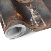 Australische Rinderpumpen Halloween Beängstigend Geschenkpapier (Rolleneckpunkt)