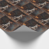 Australische Rinderpumpen Halloween Beängstigend Geschenkpapier (Ecke)