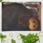 Australische Rinderpumpen Halloween Beängstigend Geschirrtuch (Gefaltet)